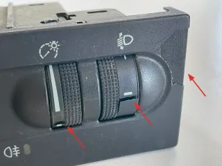 VW T4 Lichtschalter Schalter Licht Scheinwerfer grüne Beleuchtung 701941531E - Bild 3