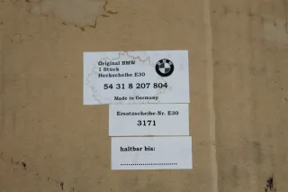 BMW E30 Cabrio Fenster Scheibe Heckscheibe hinten Original mit Reißverschluss NEU 54318207804 - Bild 5
