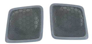 VW T4 Lautsprecherabdeckung Gitter Lautsprecher Armaturenbrett links rechts grau - Bild 1